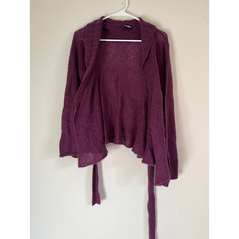 Wooded Ships Wrap Cardigan w/ Tie, Size M/L